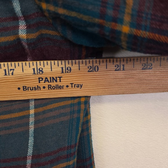 Rustic Ridge Sherpa Lined Flannel Shirt Womens L Blue Plaid Cozy Button Shacket - Picture 3 of 16